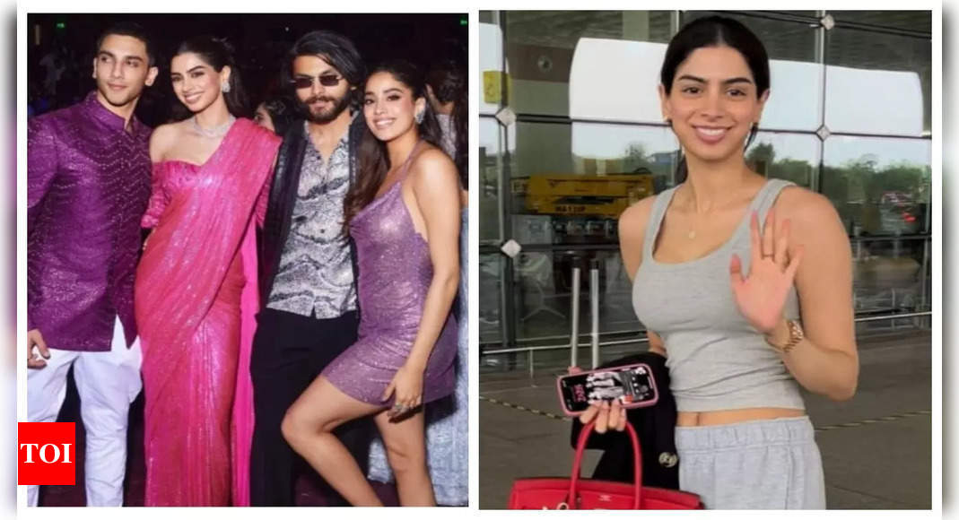 Khushi Kapoor’s wallpaper featuring rumoured boyfriend Vedang Raina, Janhvi Kapoor and Shikhar Pahariya grab attention – WATCH video |