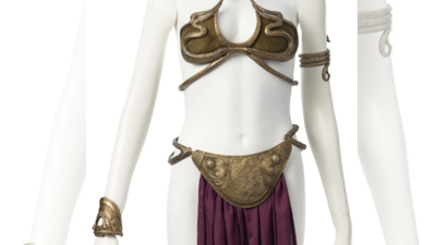 Carrie Fisher's iconic 'Star Wars' gold bikini sells for $175,000 at auction