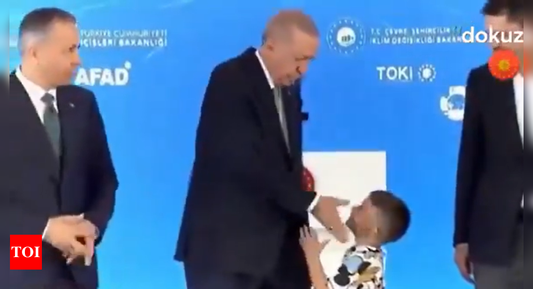 Did Turkey president Erdogan ‘slap’ child for not kissing his hand? Viral video sparks debate – Times of India