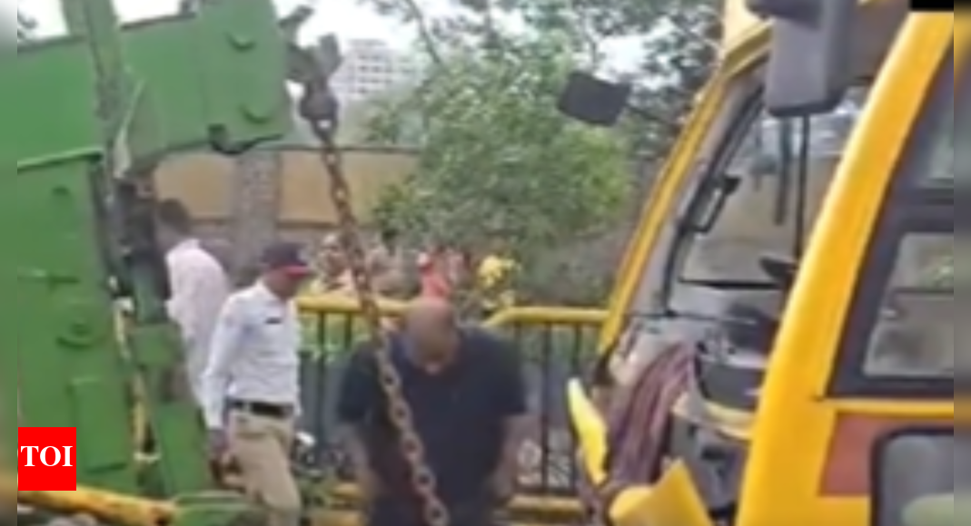 Two students injured after school bus collides with car in Pimpri ...