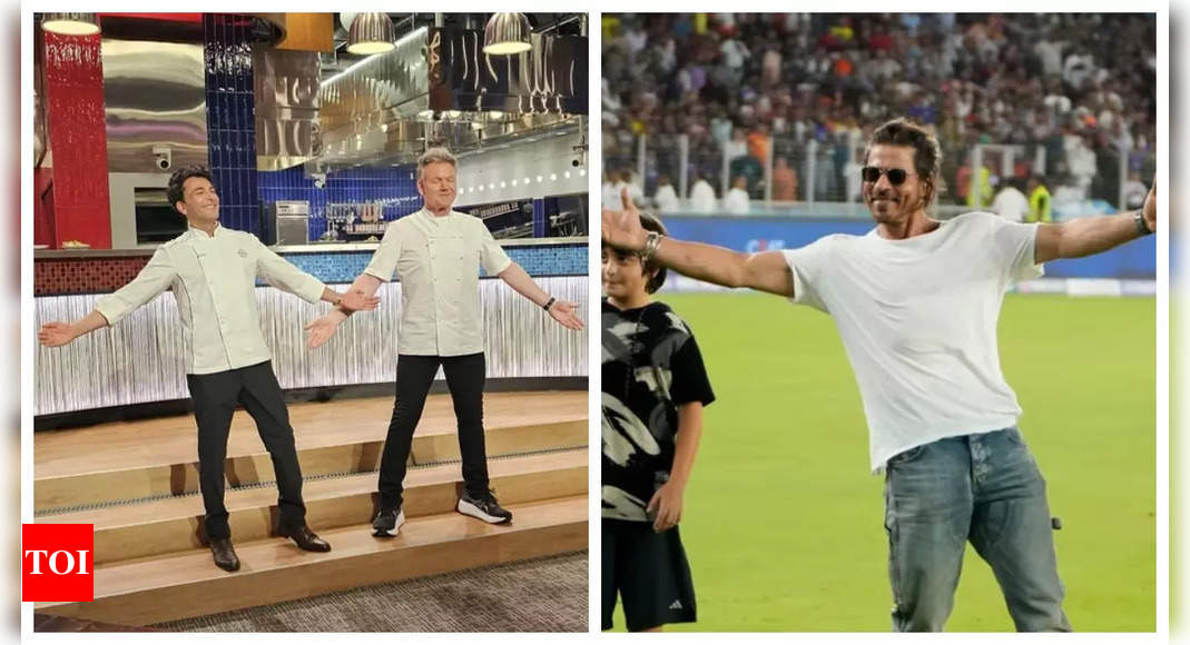 Celebrity chef Gordon Ramsay proves he is a HUGE Shah Rukh Khan fan by nailing Bollywood superstar’s iconic pose: Pic Inside |