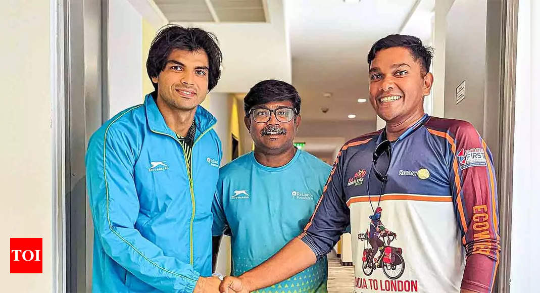 Olympics: After 22,000km on a bicycle, Asraf in Paris to root for Neeraj Chopra | Paris Olympics 2024 News