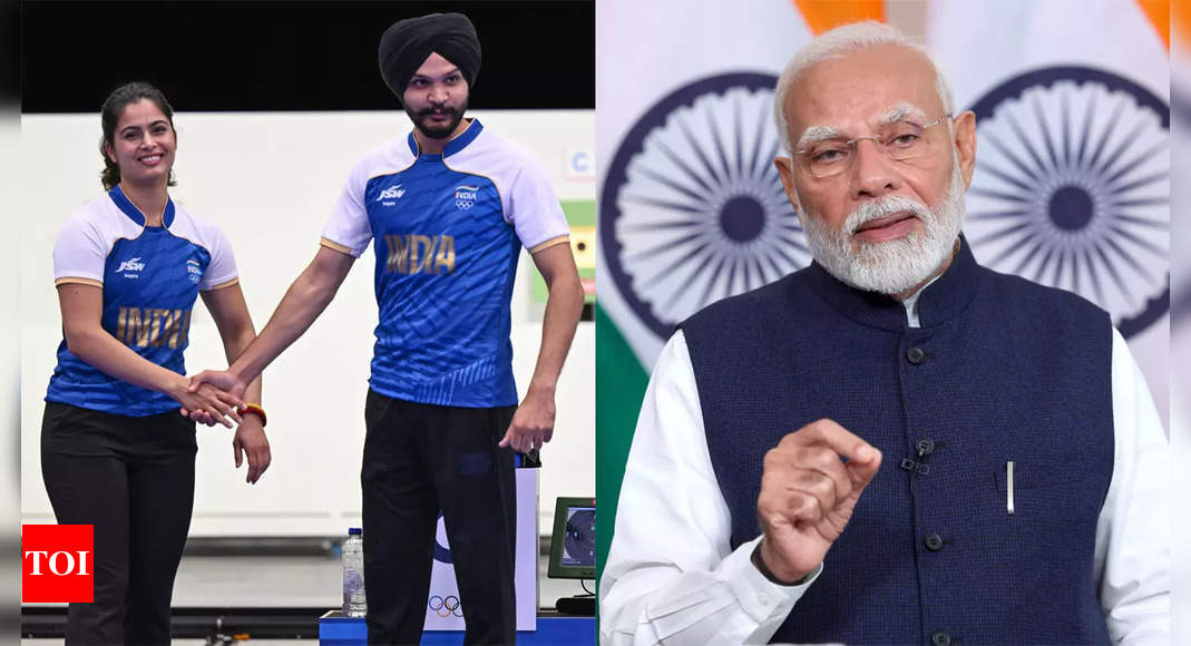 'India is incredibly delighted': PM Modi lauds Manu & Sarabjot