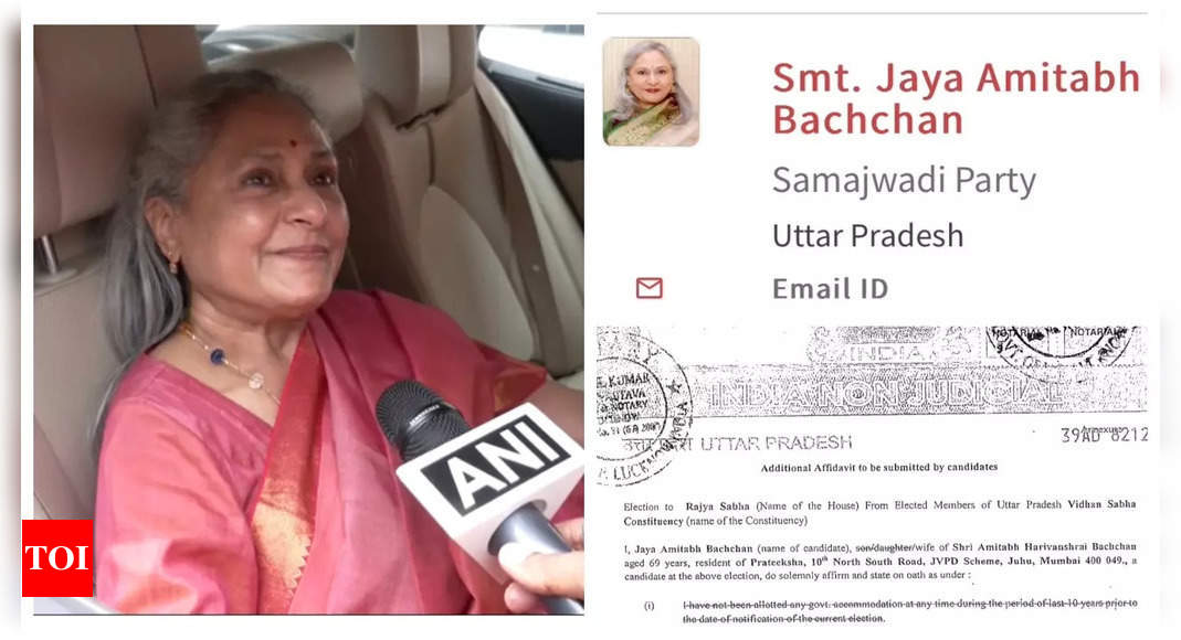 Jaya Bachchan’s Rajya Sabha nomination form with husband Amitabh Bachchan’s name goes viral amidst controversy in Parliament |