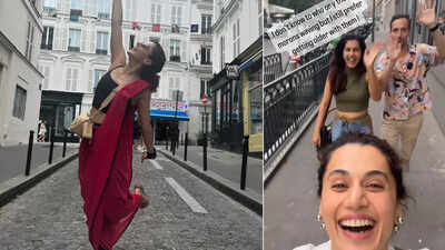 Taapsee Pannu enjoys a stroll with husband Mathias Boe and sister Shagun Pannu in Paris; calls them ‘morons’ in new post
