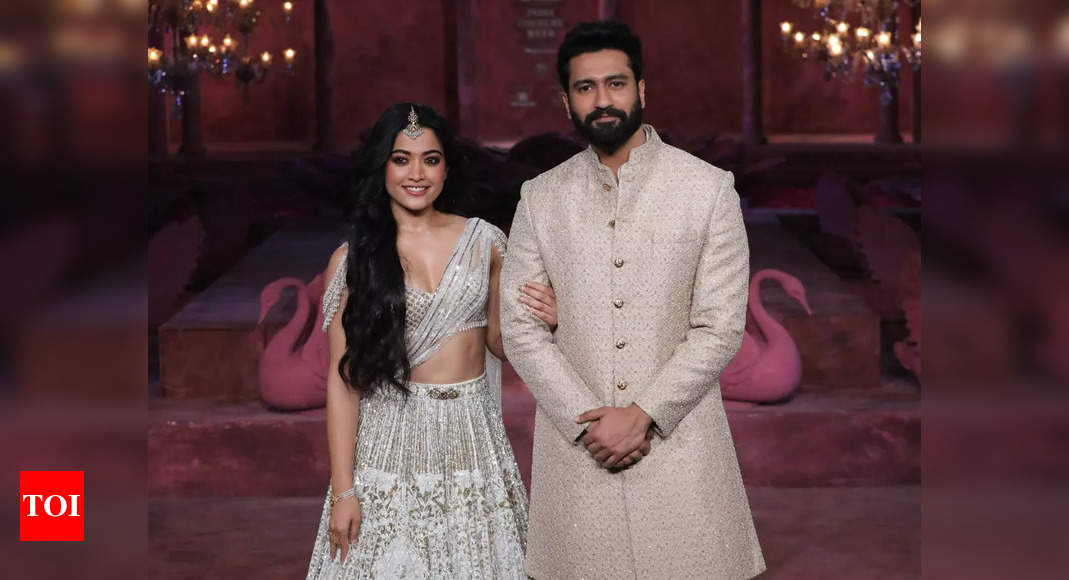 Vicky Kaushal and Rashmika Mandanna show perfect chemistry on the ramp