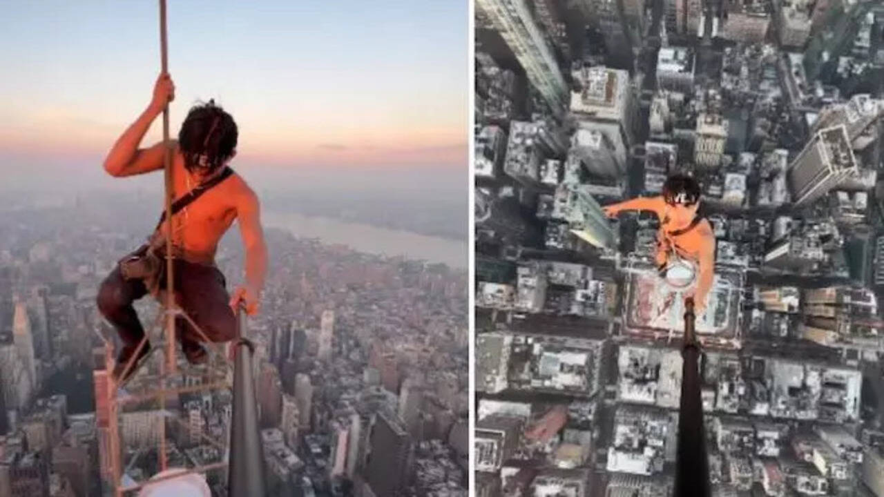 Man's Daring Empire State Building Antenna Stunt Goes Viral With 49 ...