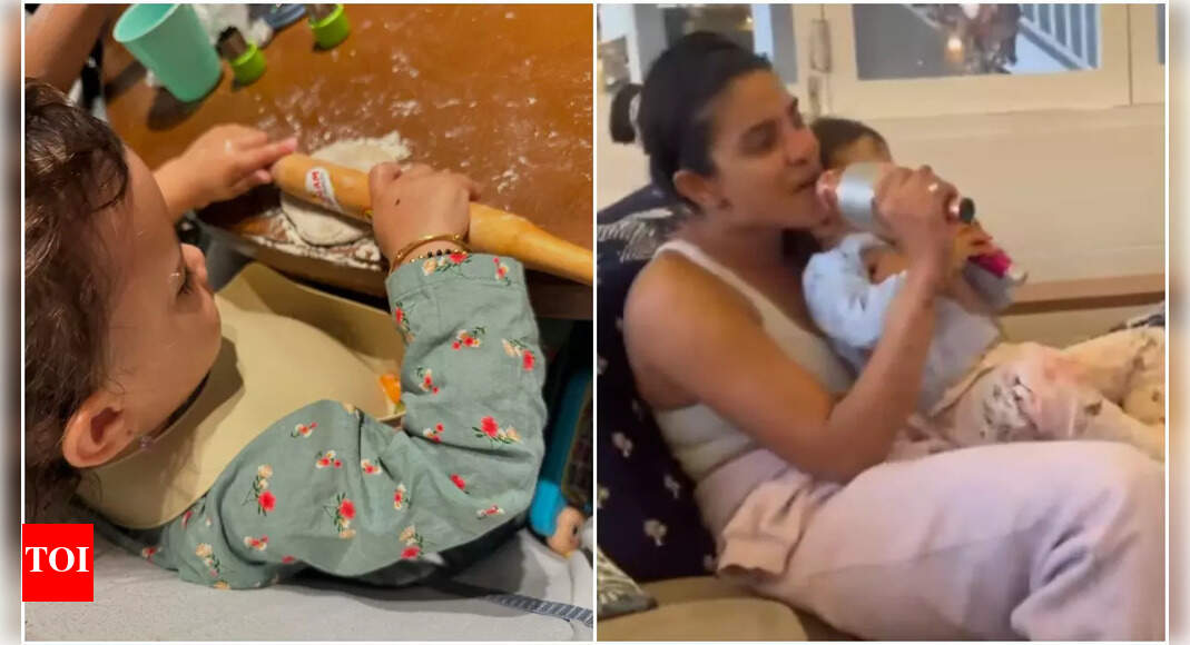 Priyanka Chopra’s busy day shows daughter Malti making roti and doing ...