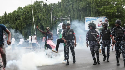 Nigeria: Police fire tear gas at cost-of-living protesters - Times of India