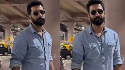 WATCH: Vicky Kaushal stuns in style at airport after dazzling ramp walk; interacts with paps