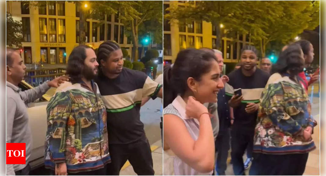 Anant Ambani obliges Paris fans with selfies as Radhika Merchant smiles, Kili Paul and other netizens praise his humility | Hindi Movie News