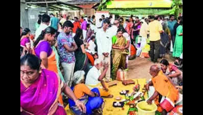 Spl pujas for ancestors mark Aadi Perukku