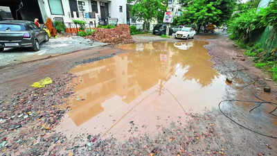 Built a decade ago, roads to schools in Gurgaon are cratered, and students bear the brunt