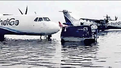 Parts of Kolkata airport waterlogged but flights stick to schedule