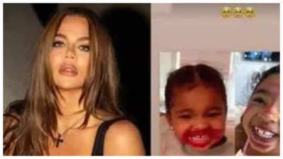 Khloe Kardashian shares video of daughter True's face covered in lipstick