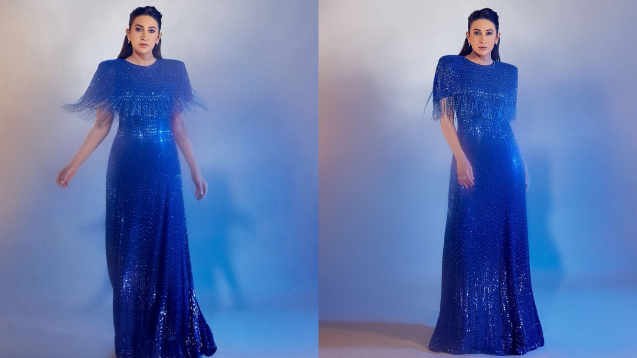 karishma kapoor blue dress Karisma Kapoor