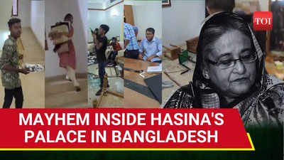 Bangladesh: Protester On Hasina's Bed; Unprecedented Chaos Unfolds At Ex-PM's Palace