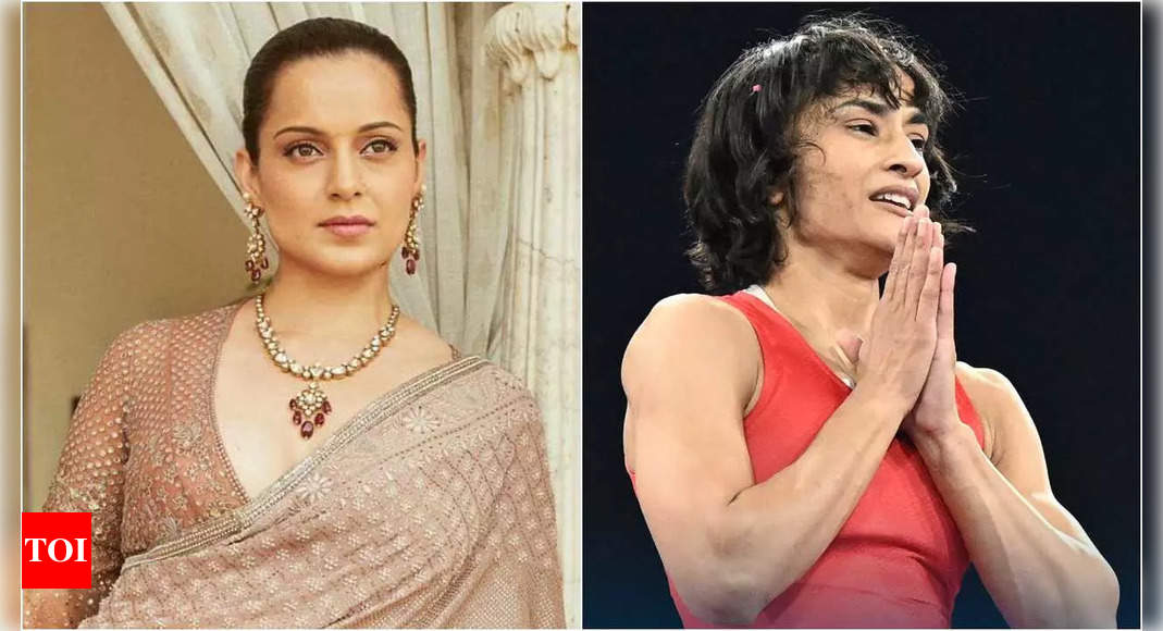 Kangana Ranaut cheers for gold as Vinesh Phogat makes history as first Indian woman in wrestling final at Paris 2024 Olympics: ‘She raised the slogans of ‘Modi teri…” | Hindi Movie News