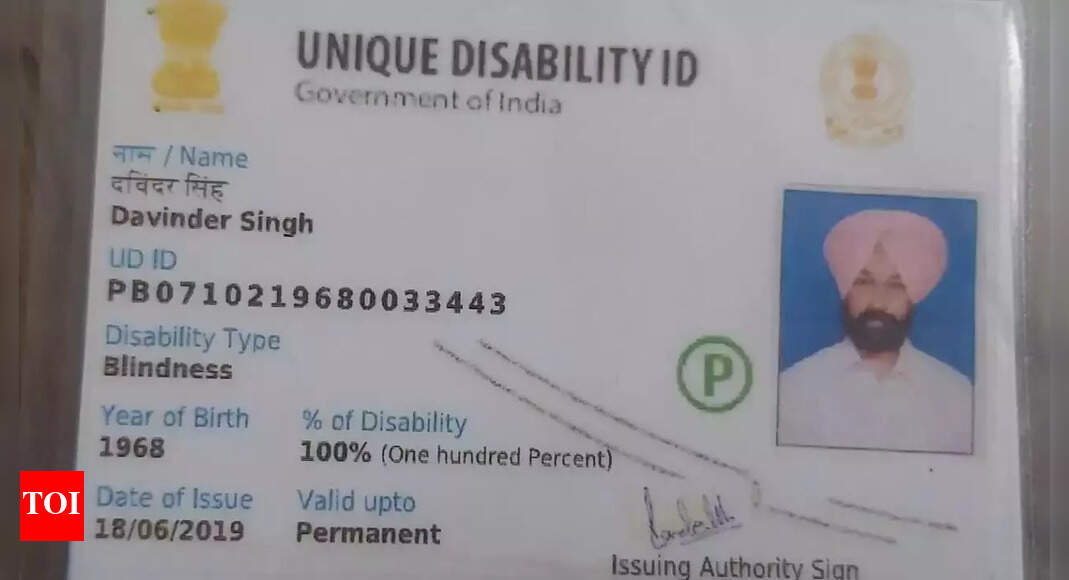 For less than 40% disability, govt plans white UDID card | Pune News ...