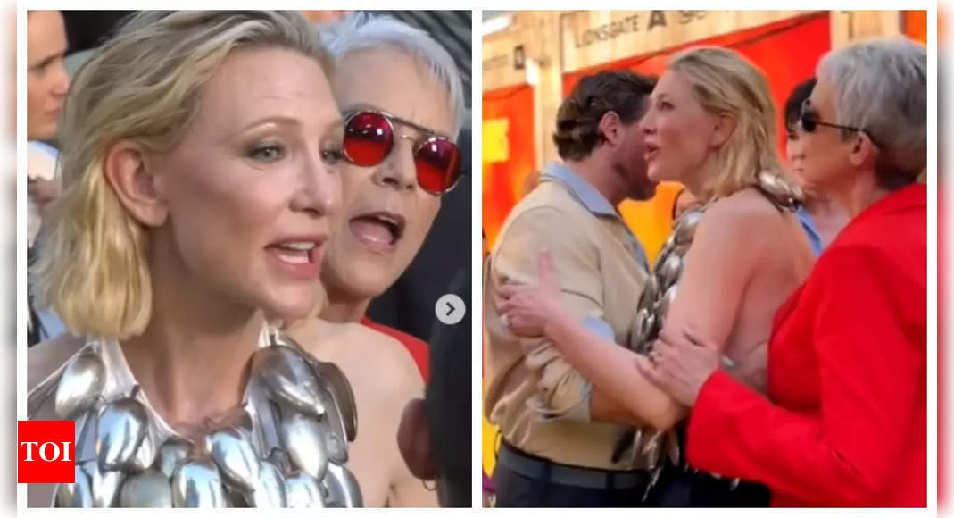 Cate suffers wardrobe malfunction at 'Borderlands' event