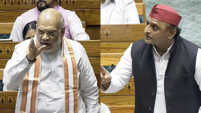 Amit Shah vs Akhilesh Yadav in Lok Sabha: Akhilesh alleges speaker's rights being taken away; Amit Shah responds