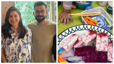 Anushka Sharma shares FIRST GLIMPSE of baby Akaay Kohli as she enjoys summer treats with kids