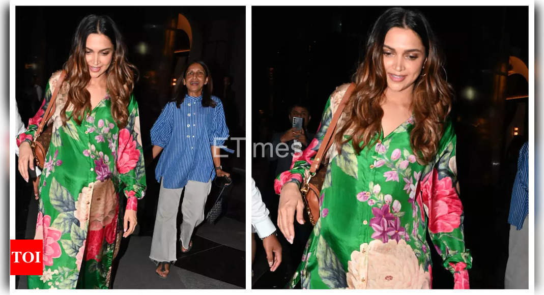 Deepika flaunts her baby bump as she steps out with mom