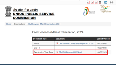 UPSC Civil Service Mains 2024 Exam dates announced: Check complete schedule here