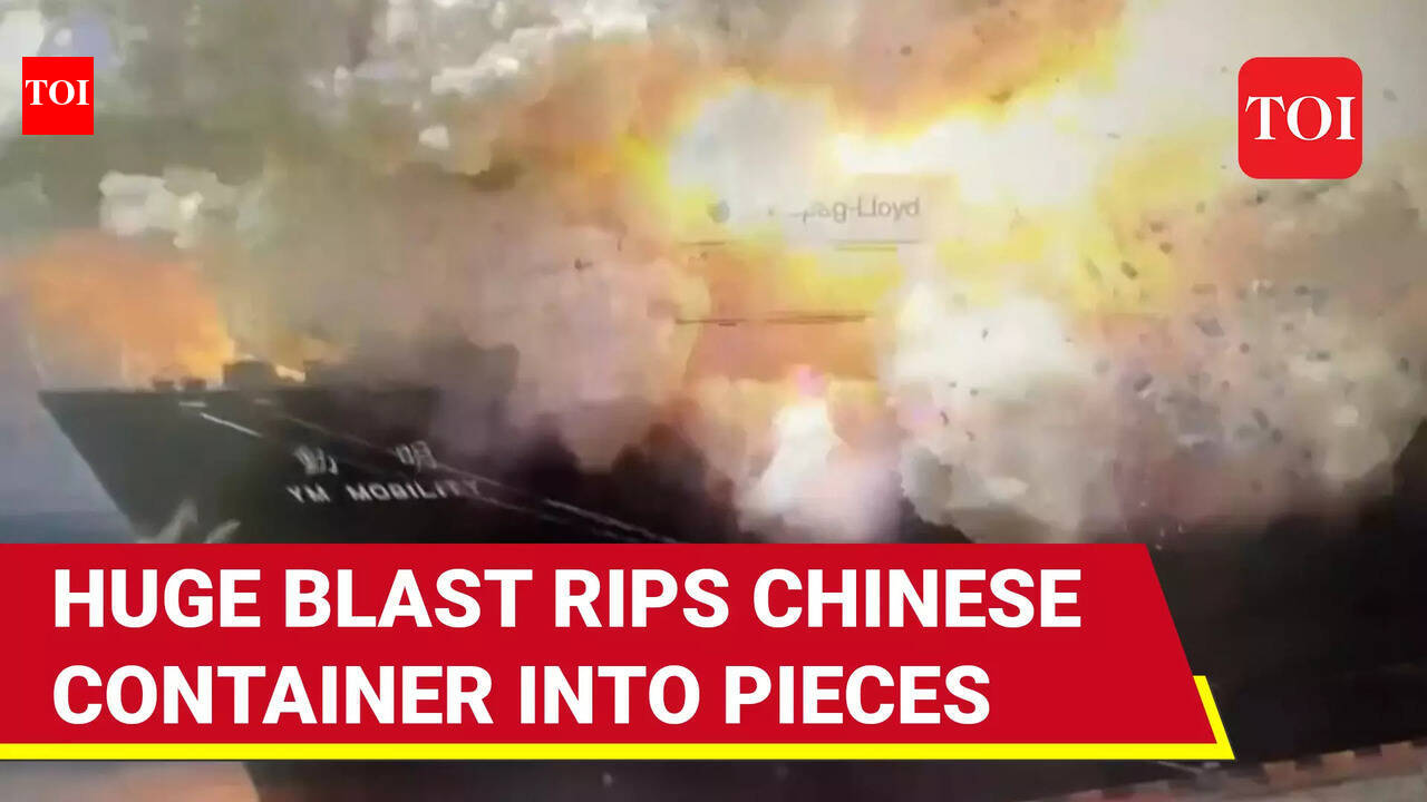 Chinese Container Blown To Bits; Powerful Explosion Sets Off Fireball ...