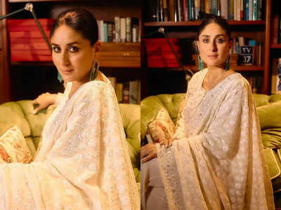 Kareena Kapoor Khan radiates elegance in classic Chikankari by Abu Jani Sandeep Khosla