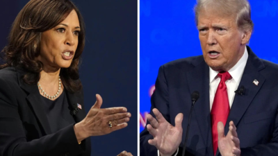 US elections: New poll shows Kamala Harris leading Donald Trump in  Michigan, Pennsylvania and Wisconsin - Times of India