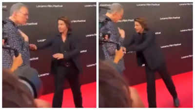 Did Shah Rukh Khan really push an elderly man off Locarno film festival red carpet? - WATCH