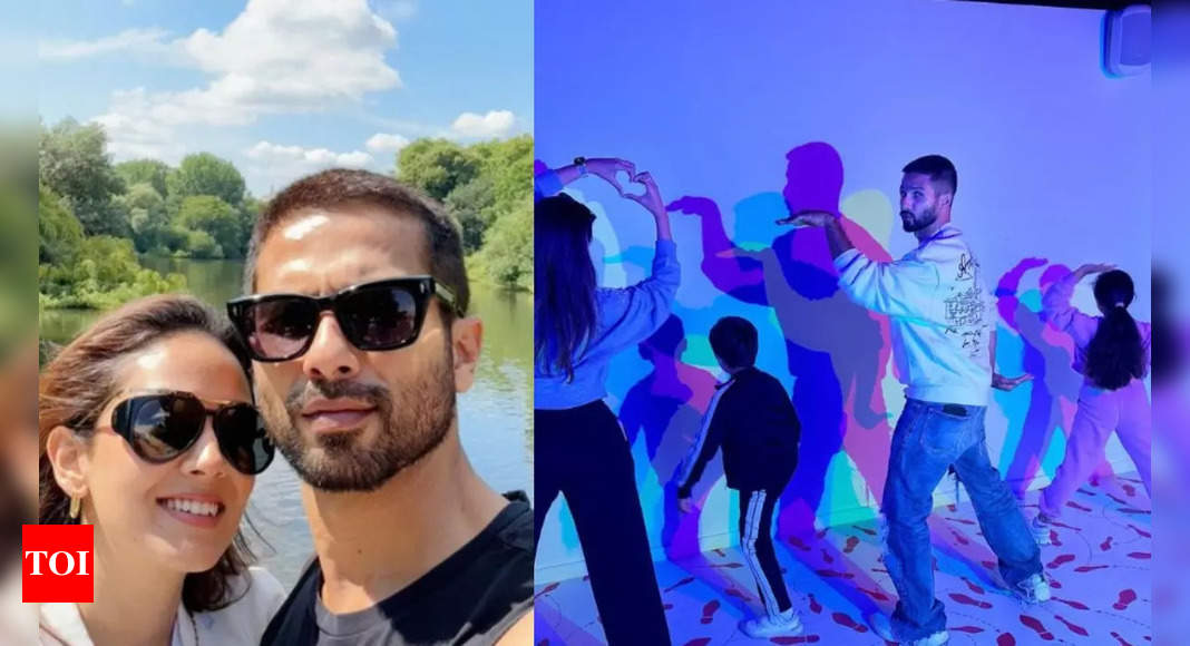 Mira Rajput disfruta de momentos felices de sus vacaciones en España y Londres con Shahid Kapoor y sus hijos | noticias de cine indio