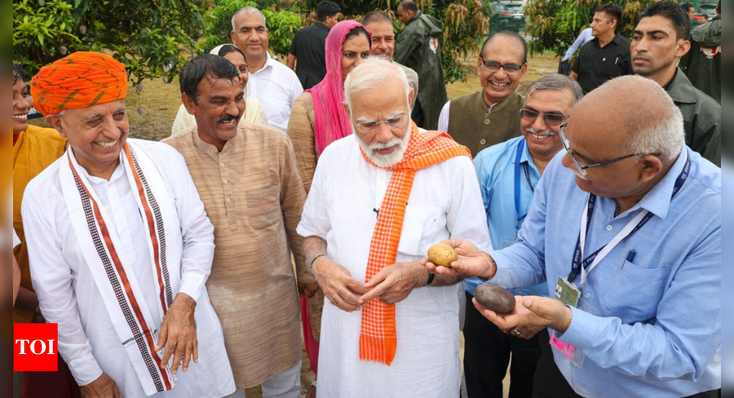  Prime Minister Modi releases 109 new varieties of crops, suggests farm experts to engage with farmers | India News - Times of India