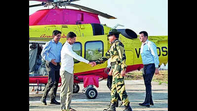 Lens on helipads built to land Pandian copter