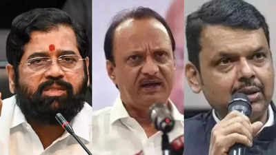 Maharashtra CM Eknath Shinde and deputy CM Devendra Fadnavis on dais, 'senior' Ajit Pawar laments,'I could have united NCP if given CM post'