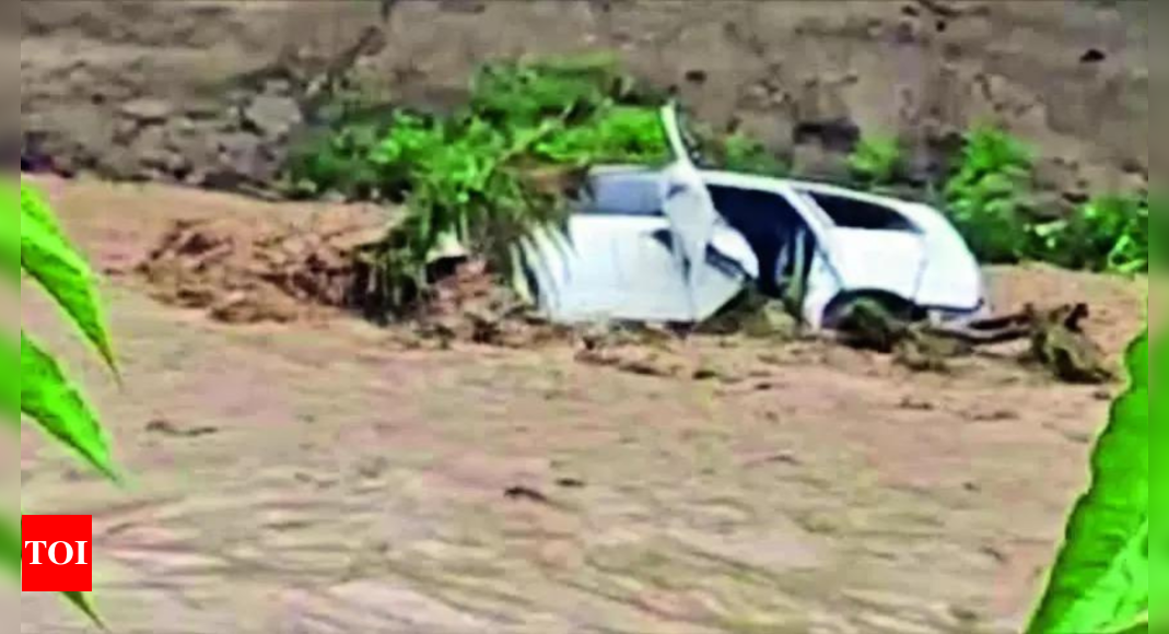 Car swept away in Punjab