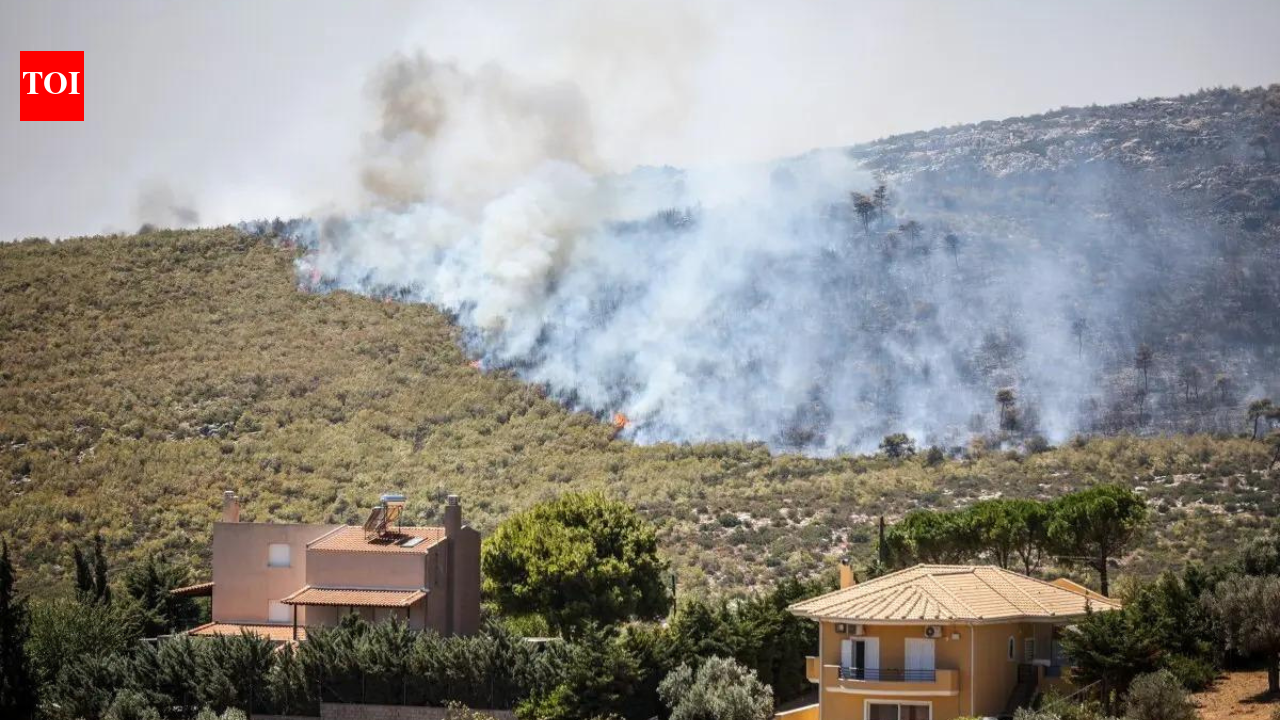 Firefighters battle deadly wildfire on fringes of Athens
