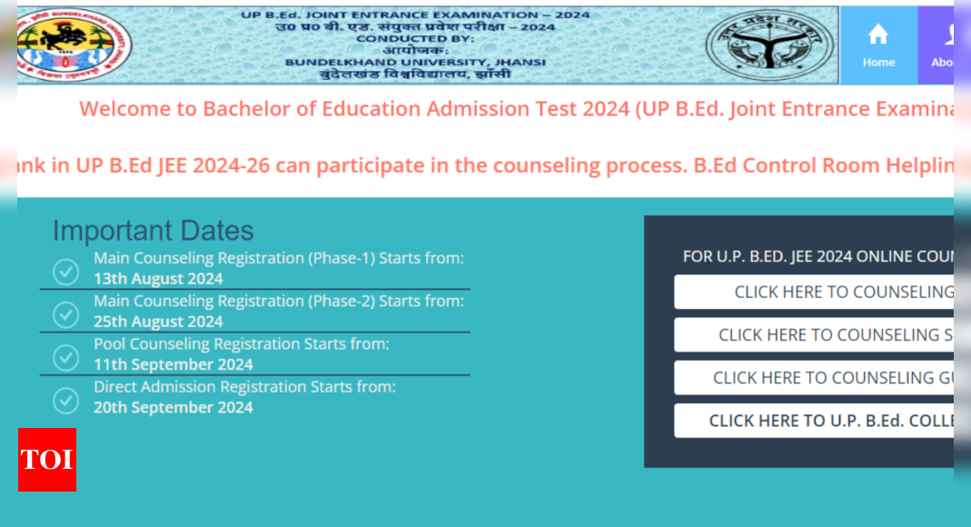 UP BEd JEE 2024 Counselling Round 1 registration begins: Check direct link, important dates, registration fees, other details here