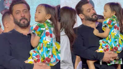 Salman Khan’s video carrying his niece Ayat Sharma in his arms at Angry Young Men trailer event is all things adorable