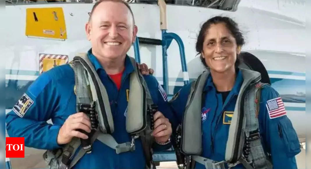 NASA astronauts Sunita and Butch undergo routine hearing test