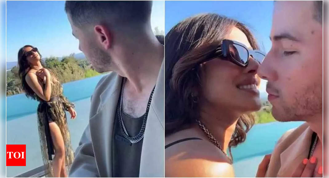 Nick shares passionate kisses with Priyanka by poolside