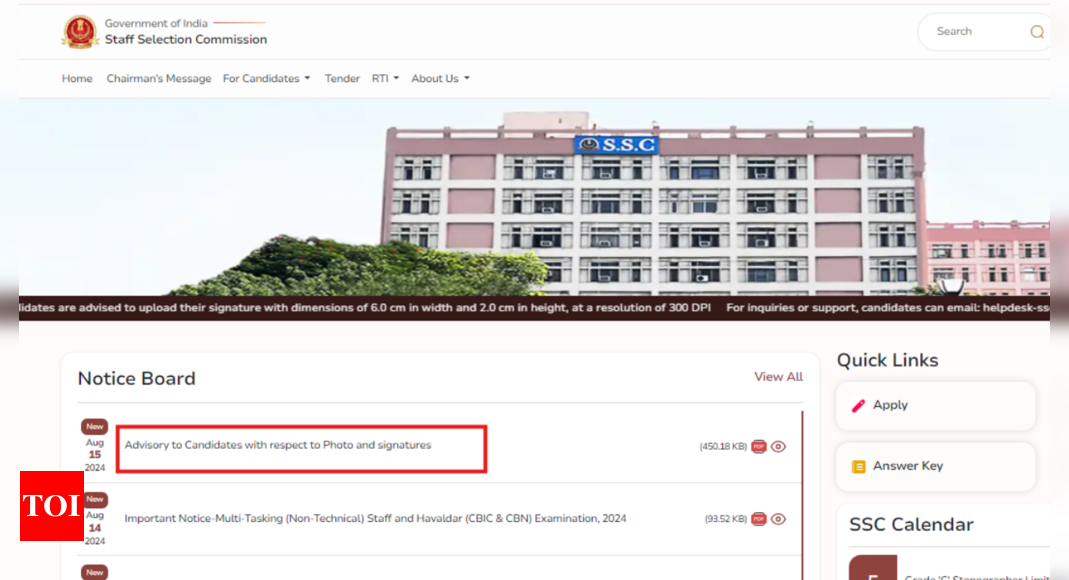 SSC issues photo and signature uploading advisory for candidates applying for various posts: Check details here