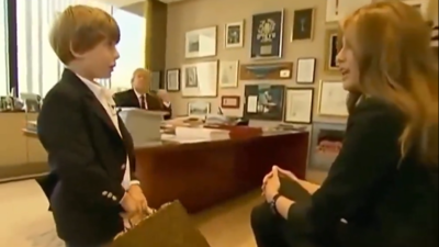 Donald Trump’s son Barron draws attention once again. This time with Slovenian accent video