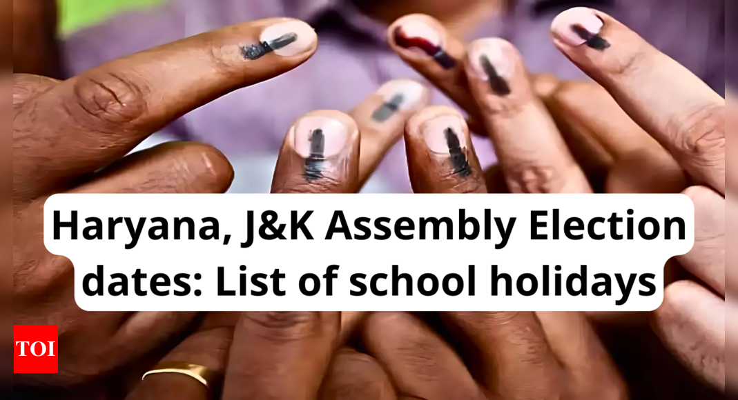 Haryana, J&K Assembly Election dates for 2024 announced: Schools to be closed on these days, check the full list of holidays here