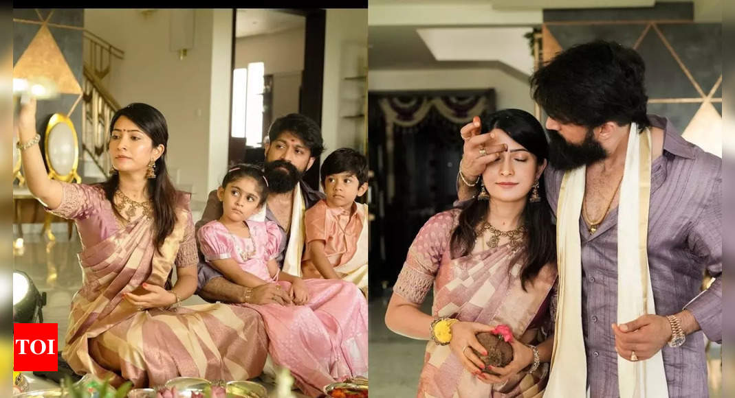 Yash and Family Celebrate Varamahalakshmi Puja in Bengaluru