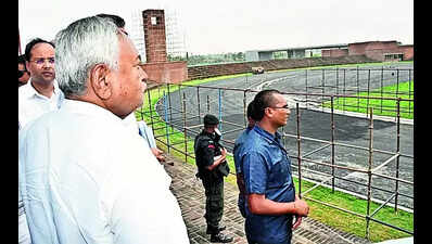 Sports Complex: CM Nitish Kumar Inspects Rajgir Sports Complex for ...