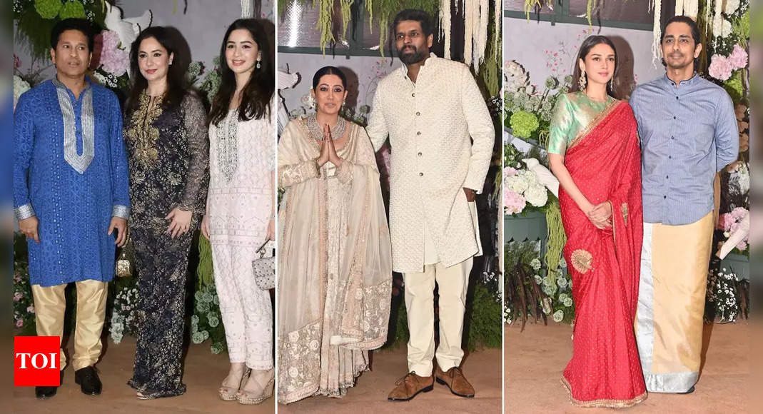 From Sachin Tendulkar to Aditi Rao Hydari-Siddharth, celebs attend Eka Lakhani and Ravi Bhagchandka’s engagement | Hindi Movie News