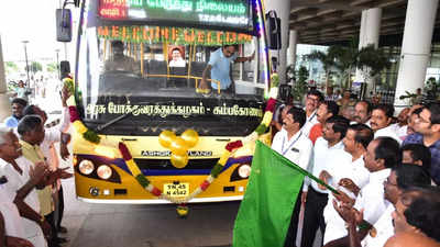 New bus service launched from Trichy airport