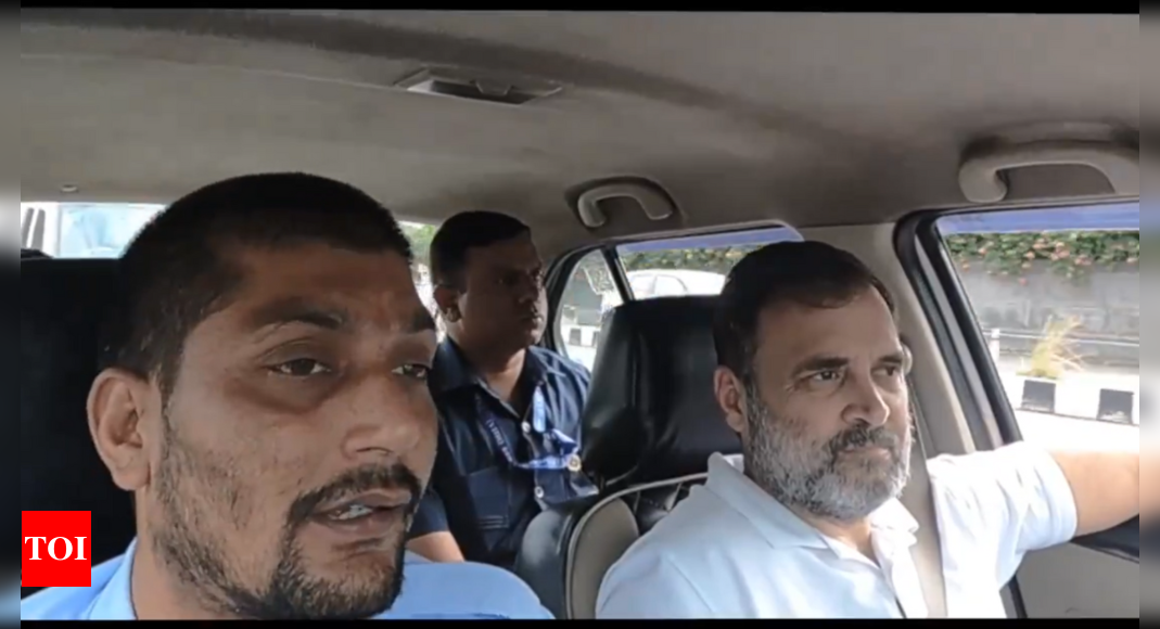 Watch: Rahul Gandhi takes a taxi ride and raises awareness about the plight of gig workers | India News